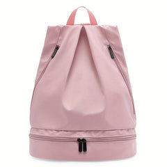 Waterproof Travel Backpack Nylon Sports Bag With Shoes Compartment
