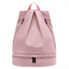 Waterproof Travel Backpack Nylon Sports Bag With Shoes Compartment