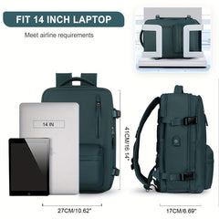 Solid Travel Storage Backpack All Match Versatile Rucksack Women's Laptop Bag