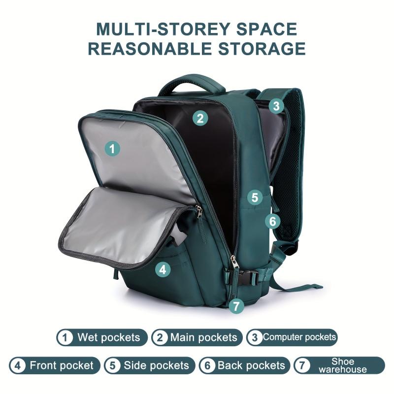Solid Travel Storage Backpack All Match Versatile Rucksack Women's Laptop Bag