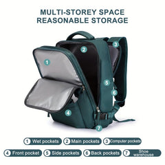 Solid Travel Storage Backpack All Match Versatile Rucksack Women's Laptop Bag