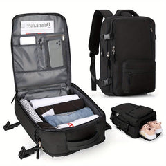 Solid Travel Storage Backpack All Match Versatile Rucksack Women's Laptop Bag