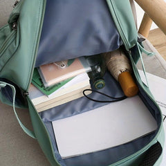 Monkey Pendant Backpack Large Capacity Durable Lightweight School Travel Bag