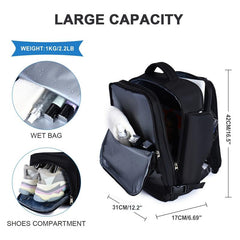 Solid Large Capacity Travel Backpack Versatile Luggage Daypack