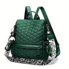 Argyle Embroidery Laptop Backpack Purse Anti-theft Travel School Bag