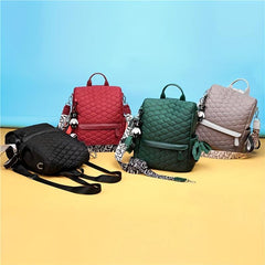 Argyle Embroidery Laptop Backpack Purse Anti-theft Travel School Bag