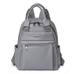 Solid Waterproof Backpack for Women - PU Leather Daypack