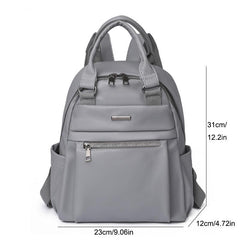 Solid Waterproof Backpack for Women - PU Leather Daypack