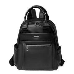 Solid Waterproof Backpack for Women - PU Leather Daypack