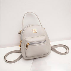 Mini Retro Faux Leather Backpack Rivet Decor Shoulder Bag
