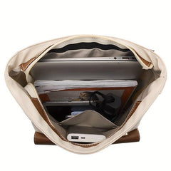 Classic Style Flap Backpack PU Leather School Bag