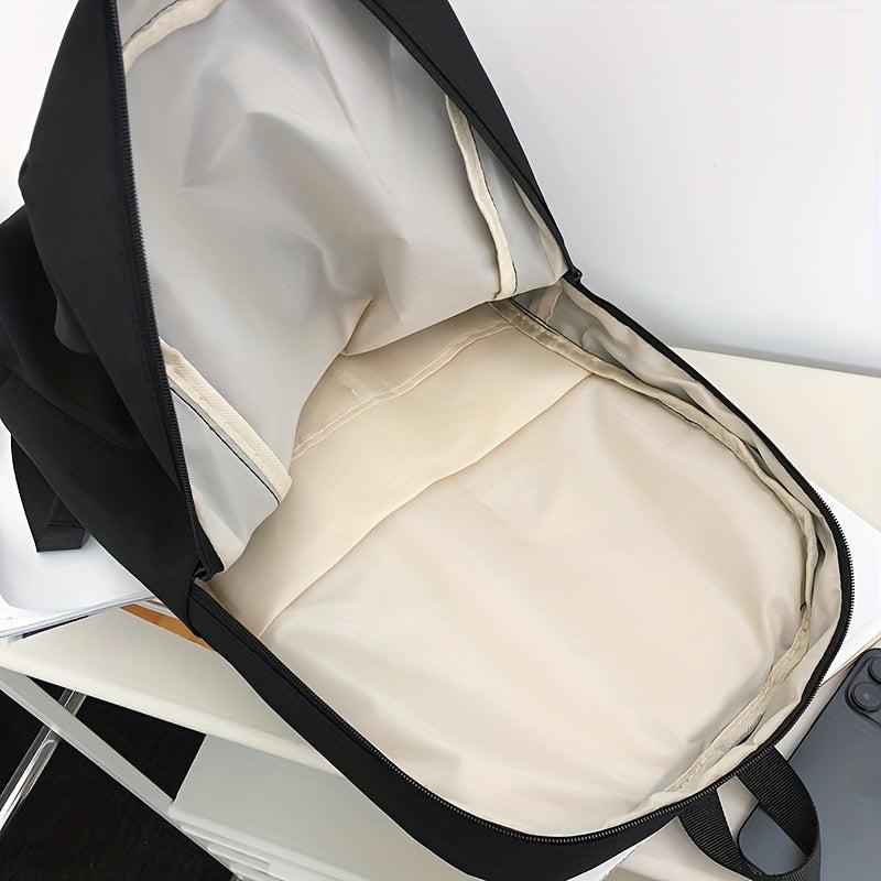 Preppy Style School Backpack Casual Nylon Laptop Bag