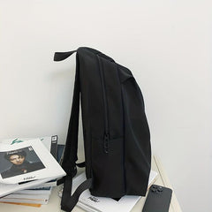Preppy Style School Backpack Casual Nylon Laptop Bag