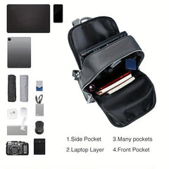 Casual Business Laptop Backpack Canvas Schoolbag