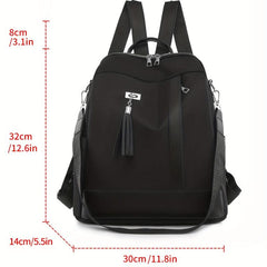 Casual Minimalist Zipper Backpack All Match Storage Daypack For Travel