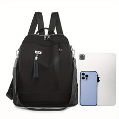 Casual Minimalist Zipper Backpack All Match Storage Daypack For Travel