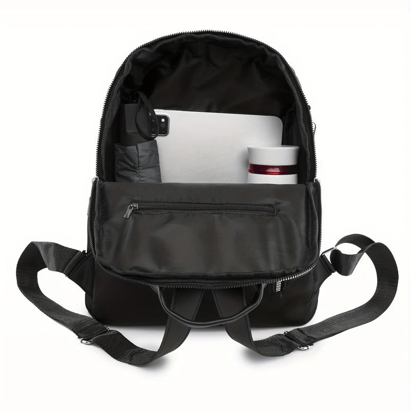 Casual Minimalist Zipper Backpack All Match Storage Daypack For Travel