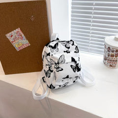 Butterfly Y2K Mini Backpack Nylon Rucksack for Women Girls