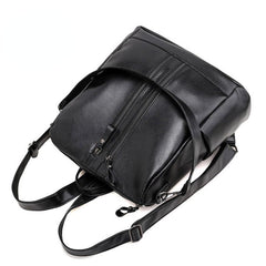Zipper Front Backpack Purse PU Travel Daypack Women's Two way Shoulder Bag