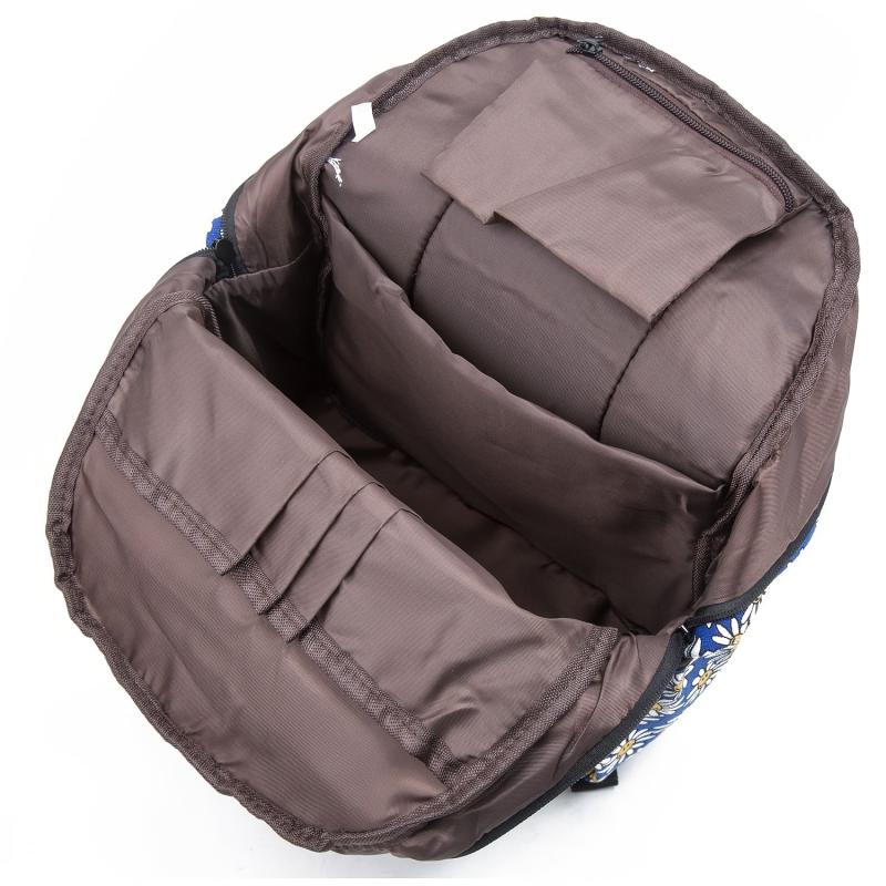Flower Pattern Canvas Backpack Women's Large Capacity