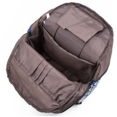 Flower Pattern Canvas Backpack Women's Large Capacity