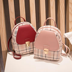Colorblock Mini Backpack Women's Faux Leather Daily Work Backpack