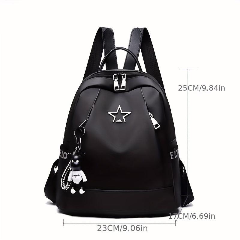 Star Decor Backpack Purse Preppy Daypack for Women