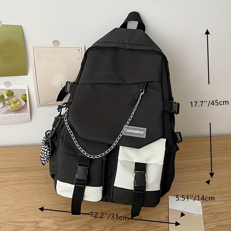 Preppy Style Student Laptop Backpack