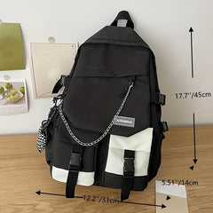 Preppy Style Student Laptop Backpack