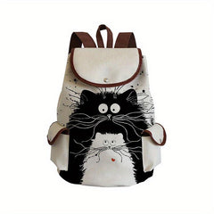 Cartoon Cat Pattern Backpack Rucksack School Bag