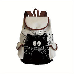 Cartoon Cat Pattern Backpack Rucksack School Bag