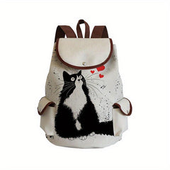 Cartoon Cat Pattern Backpack Rucksack School Bag