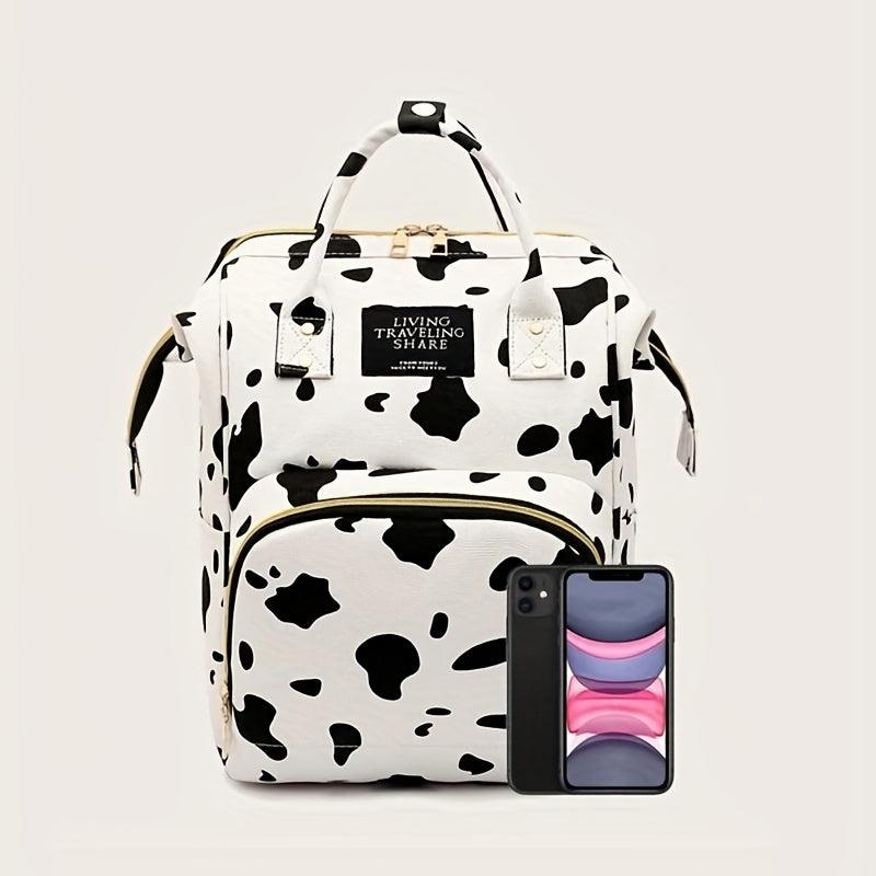 Cow Pattern Baby Backpack Diaper Bag for Outings