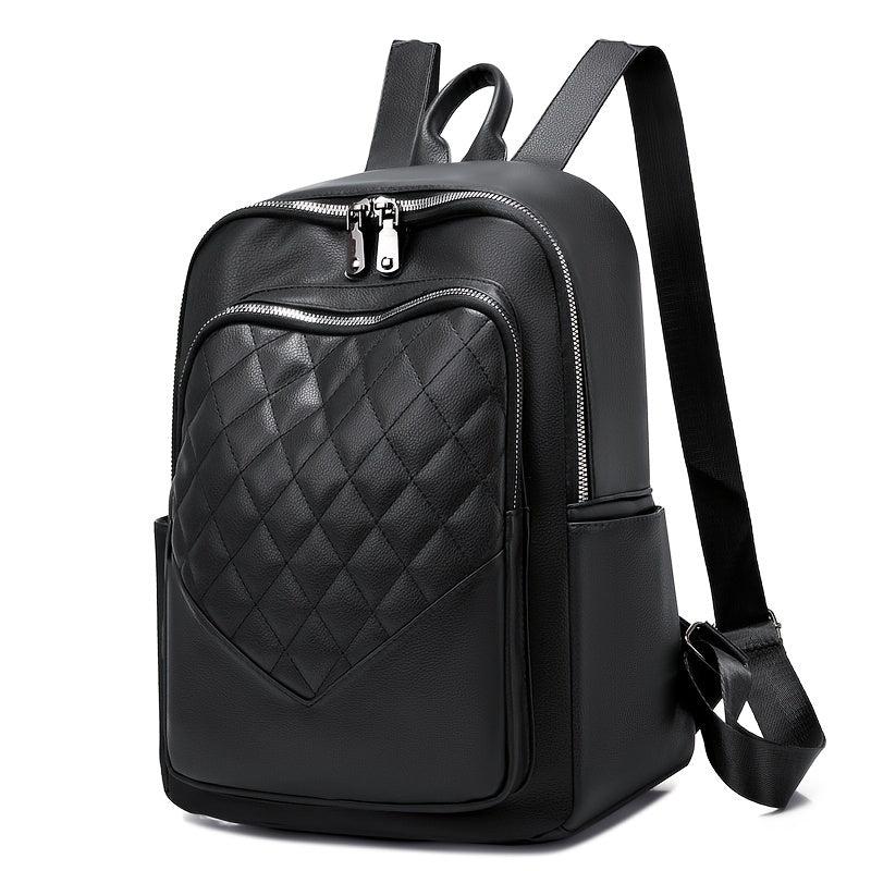 Quilted Anti Theft Backpack Purse PU Leather Back To School Daypack