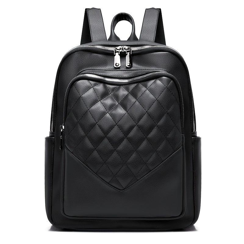 Quilted Anti Theft Backpack Purse PU Leather Back To School Daypack