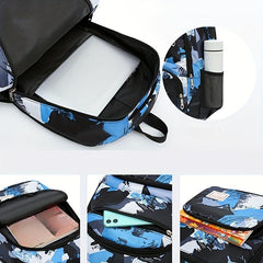 Large Capacity Laptop Backpack Lightweight Preppy School Bag for Travel