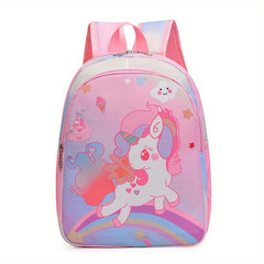 Cartoon Animal Print Backpack Lightweight Schoolbag for Kids