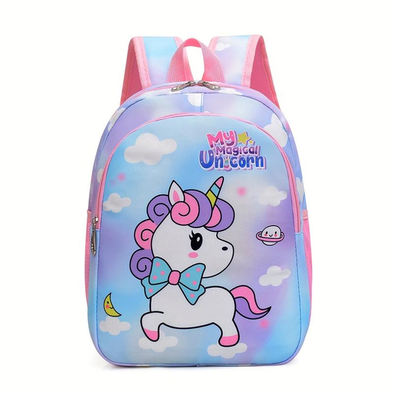 Cartoon Animal Print Backpack Lightweight Schoolbag for Kids