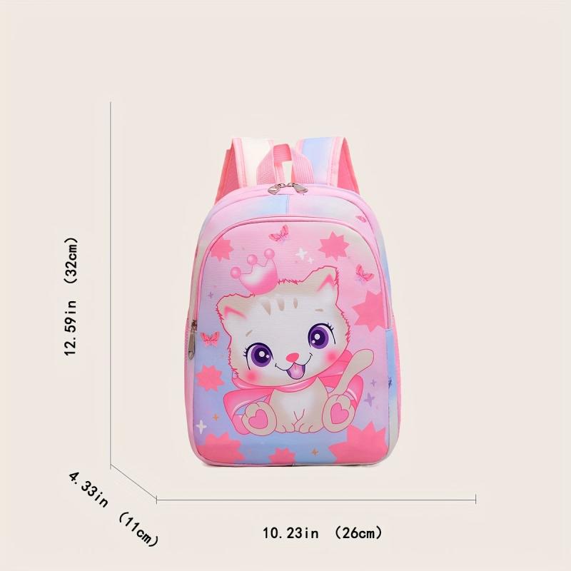 Cartoon Animal Print Backpack Lightweight Schoolbag for Kids