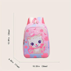 Cartoon Animal Print Backpack Lightweight Schoolbag for Kids