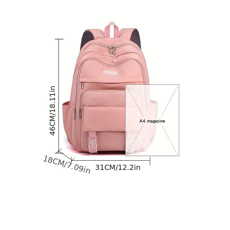 Large Capacity Preppy Backpack Waterproof School Daypack