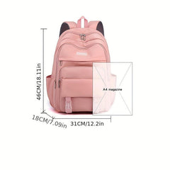 Large Capacity Preppy Backpack Waterproof School Daypack