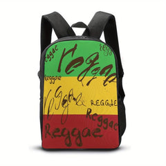 Colorblock Pattern Zipper Backpack Laptop Travel Bag