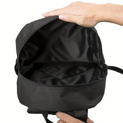 Colorblock Pattern Zipper Backpack Laptop Travel Bag
