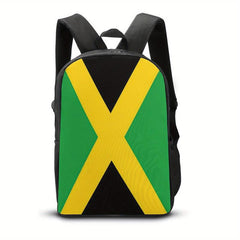 Colorblock Pattern Zipper Backpack Laptop Travel Bag