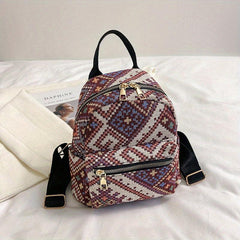 Ethnic Style Hobo Backpack Lightweight Casual Daypack