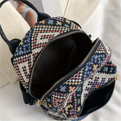 Ethnic Style Hobo Backpack Lightweight Casual Daypack