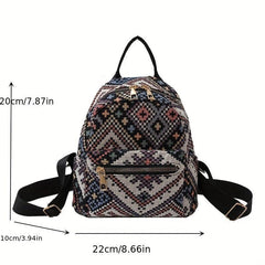Ethnic Style Hobo Backpack Lightweight Casual Daypack