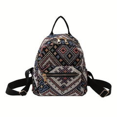 Ethnic Style Hobo Backpack Lightweight Casual Daypack