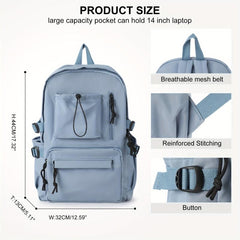 Large Capacity Preppy Backpack Back To School Bag